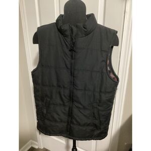 Weather Wear Men's plaid lined vest LG black